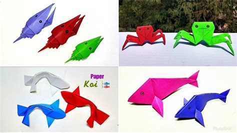 Origami ideas: Step By Step Easy Origami Sea Animals