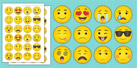 😊 Emoji Face Stickers (teacher made) - Twinkl