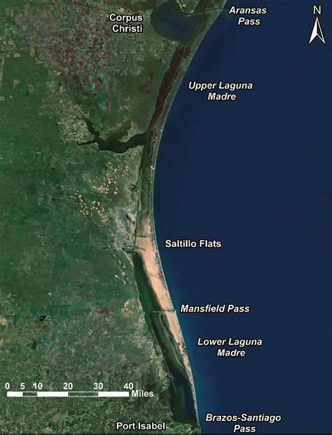 Location diagram for Laguna Madre, Texas. | Download Scientific Diagram