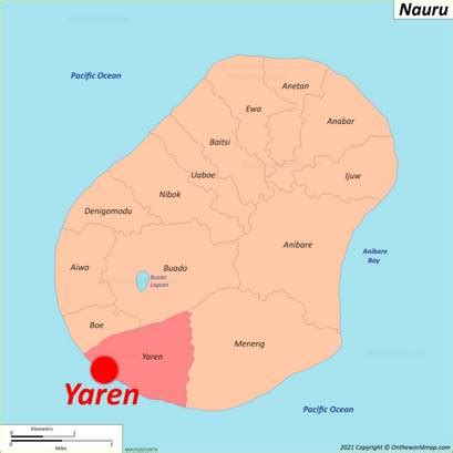 Yaren Map | Nauru | Detailed Maps of Yaren District