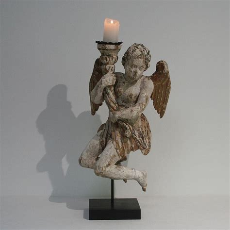 18th Century Italian Baroque Angel with Candleholder at 1stdibs