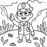 Adventurous Blippi Exploring Nature Coloring Page 16321 12868 sketch template