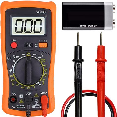 Techtest Digital Multimeter Kit with Probes Vc830l Pocket Multimeters Handheld Multi Meter ...