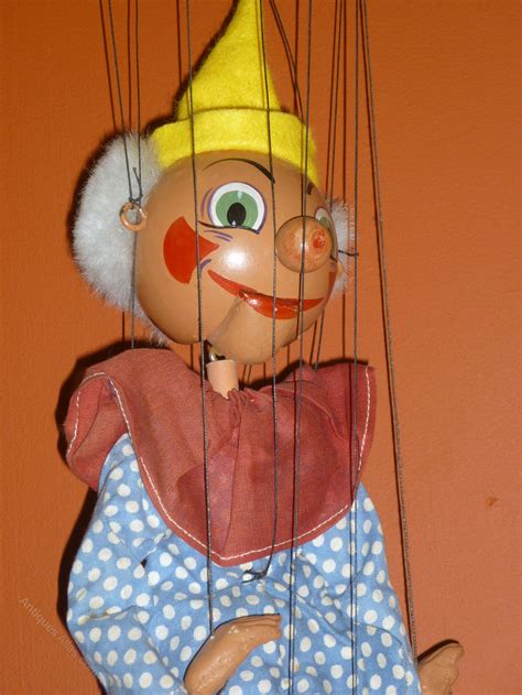 Antiques Atlas - Pelham Puppet, The Clown, Brown Box as563a013 / cw12