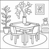 Dining Room Coloring Pages Printable For Free Download sketch template
