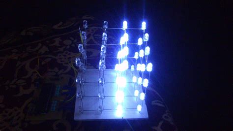 DIY Electronics Projects: 4x4x4 3D LED Cube using AVR ATmega16 ...