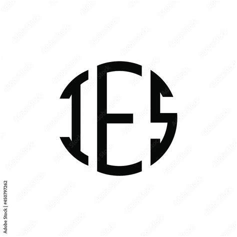 IES letter logo design. IES modern letter logo with black background ...