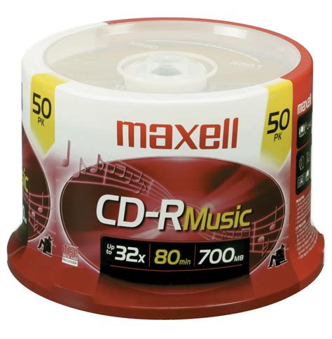 MAXELL 50PC CD-R MUSIC 80MIN S - Walmart.com - Walmart.com