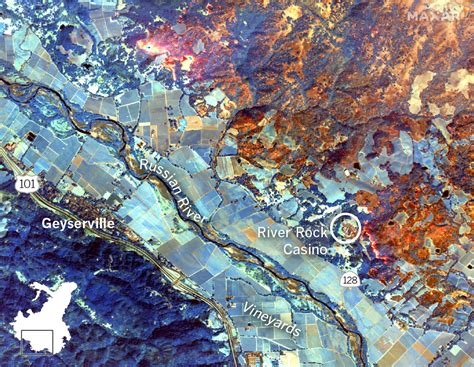 Satellite photos of the Kincade fire threatening California’s vineyards ...