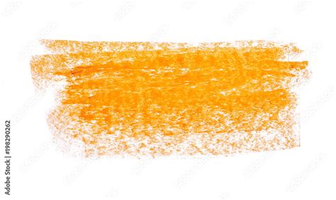 Grunge orange crayon drawing background and texture isolated on white background, design element ...