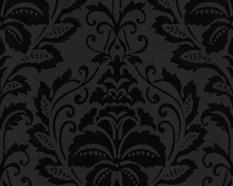 Modern Damask Wallpaper in Black design by BD Wall – BURKE DECOR