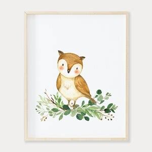 Watercolor Woodland Nursery Decor Printable Wall Art Set of 6, Woodland ...