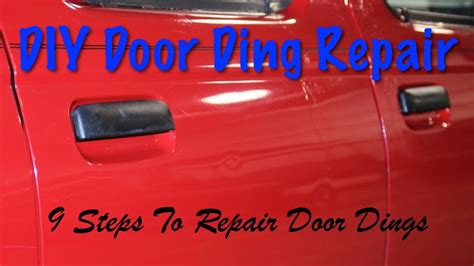 DIY Door Ding Repair - 9 Steps How To Repair Dings Yourself Using Glaze Putty - YouTube