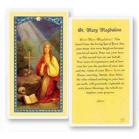 Prayer Cards & Tokens : Prayer To Mary Magdalene Holy ...