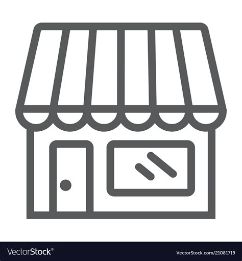 Store line icon business and market shop Vector Image