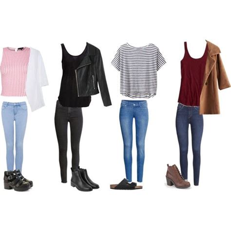 First Day Of High School Outfit Ideas by samsus on Polyvore. I like the different outfits but I ...