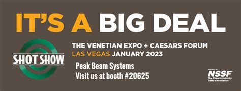 2023 SHOT Show in Las Vegas - Peak Beam Systems, Inc.