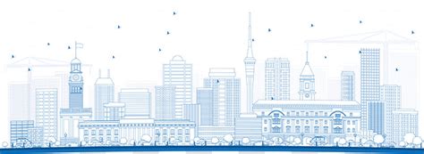 Auckland Skyline vector illustration