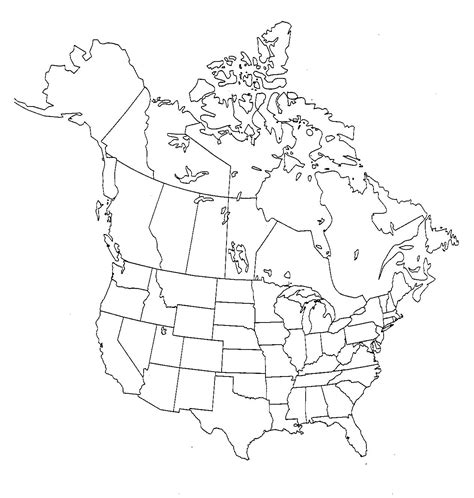 Map Of United States And Canada