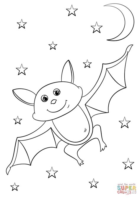 Cartoon Bat coloring page | Free Printable Coloring Pages