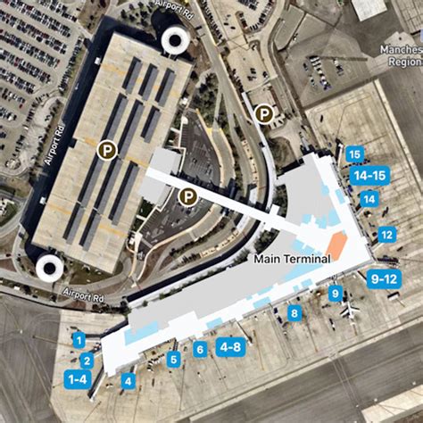 Manchester Boston Regional Airport Map | MHT Terminal Guide