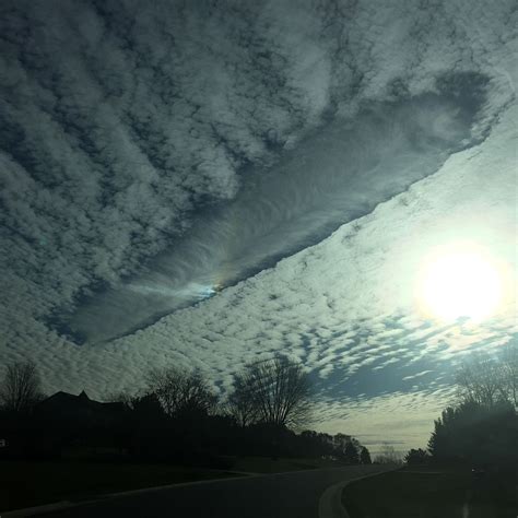 The Rare And Yet So Amazing Fallstreak Hole Ann Arbor, Wall Cloud, Ladera Ranch, Michigan, Cloud ...