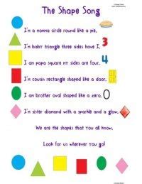 Preschool Shape songs on Pinterest | Shape Songs, Shape Poems and ...