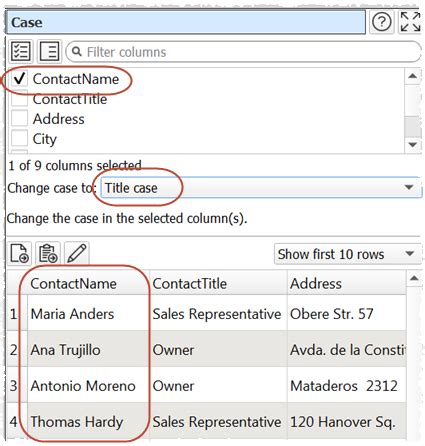 Change case in Excel