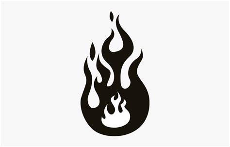 Flame Fire Flames Clipart Black And White Transparent - Fire Clipart ...