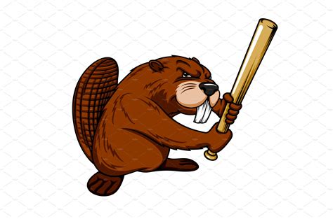 Cartoon beaver baseball player – MasterBundles