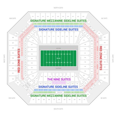 Hard Rock Stadium Seat Plan - Seating plans of Sport arenas around the ...