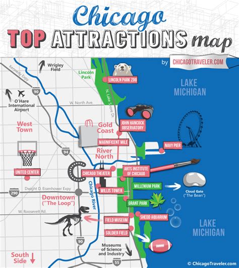 Chicago Miracle Mile Shopping Map | Printable Chicago Tourist Map for ...