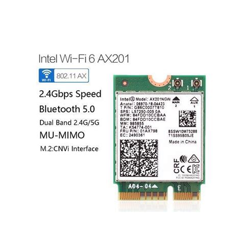 Intel WiFi 6最高速無線網卡AX201 802.11AX M.2 CNVio2 藍芽5.2 | 蝦皮購物