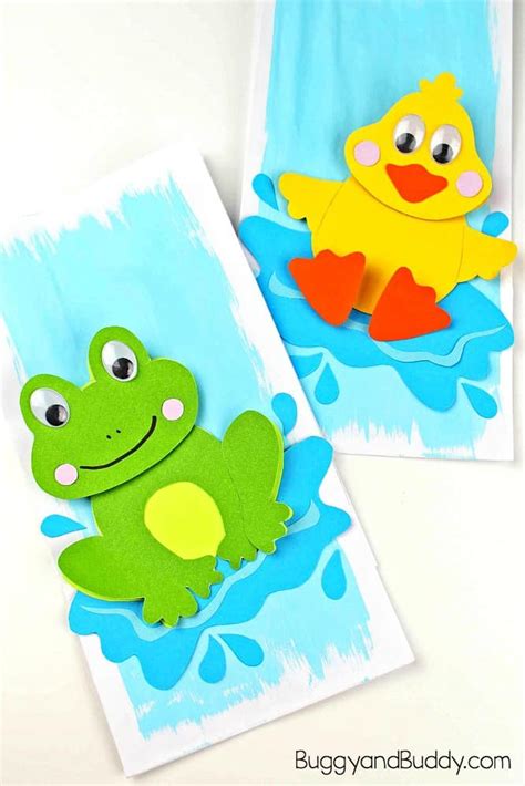 Frog Craft and Duck Craft for Kids with Template - Buggy and Buddy