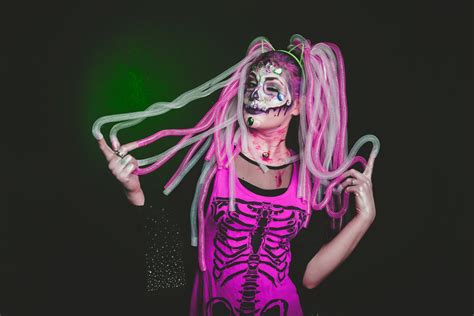 Halloween Woman With Sugar Skull Free Stock Photo - Public Domain Pictures