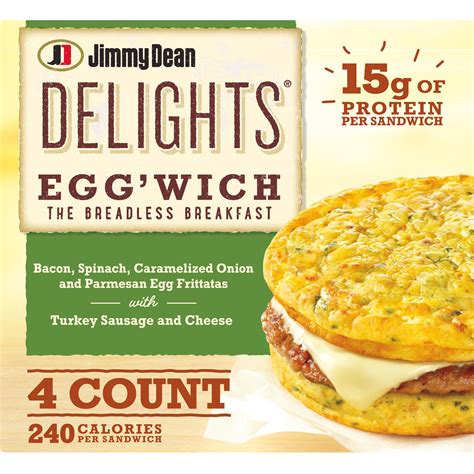 Jimmy Dean Delights Egg'wich Parmesan Egg Frittatas Turkey Sausage and ...