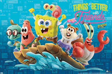 The SpongeBob MoVie: Sponge On The Run Friends Wall Poster, X 34 ...