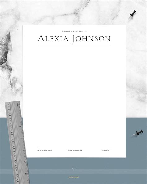 Elegant Letterhead Template for Word and Pages, Custom Letterhead, Personalized Letterhead ...