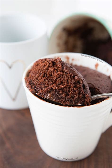 The Moistest Chocolate Mug Cake - Table for Two | Mug recipes ...