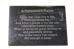 Amazon.com: Fisherman's Prayer 5"x7" Black Marble Plaque Beautiful ...