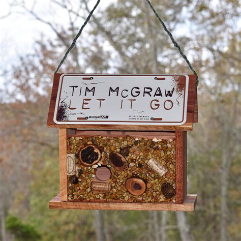 Handmade Rustic Cedar Birdhouse Tim Mcgraw Let It Go Fan Plate - Etsy