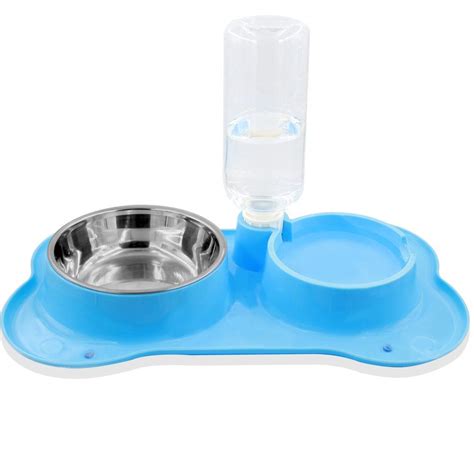 ZONBBEE Stainless Steel Pet Dog Removable Bowl,Dual Port Utensils Bowl ...