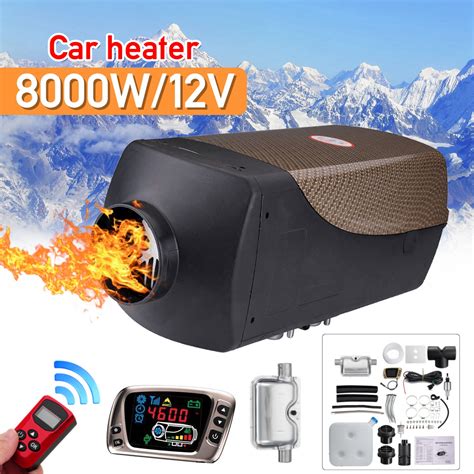 New HCalory 8KW 12V Air Diesel Heater LCD Monitor Remote Control Parking Heater for Trucks Boats ...