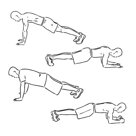 Premium Vector | The vector illustration of the fit athlete doing plank exercise