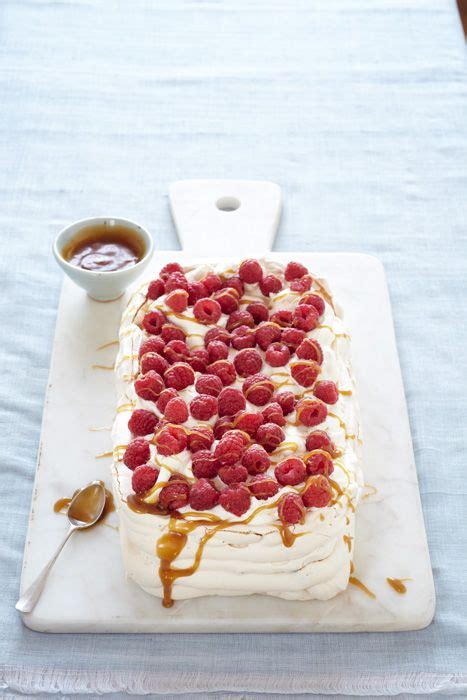 Mary Berry's pistachio and raspberry pavlova with butterscotch sauce recipe | Mary berry recipe ...