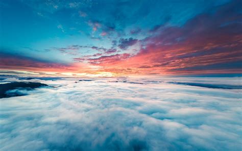 Download Sea Of Clouds Sky Horizon Nature Cloud 4k Ultra HD Wallpaper ...