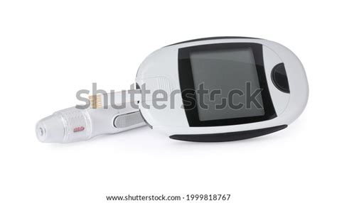 Digital Glucometer Lancet Pen On White Stock Photo (Edit Now) 1999818767