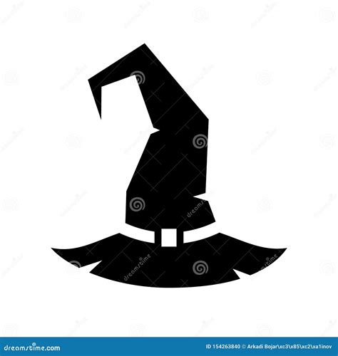 Halloween Witch Hat Vector Icon Stock Vector - Illustration of cone ...