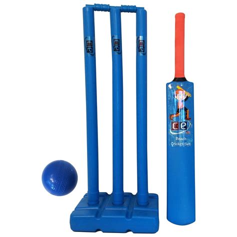 Beach Cricket Gift Set For Kids Molded Plastic Water Proof By Cricket Equipment USA