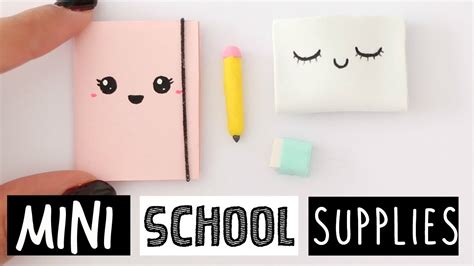 4 DIY REAL MINI SCHOOL SUPPLIES! Cute & Easy! - YouTube